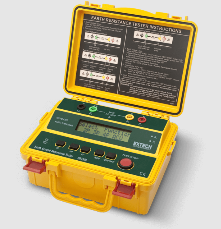 4-Wire Earth Ground Resistance Tester