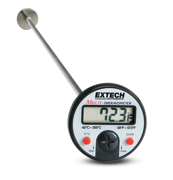 Flat Surface Stem Dial Thermometer