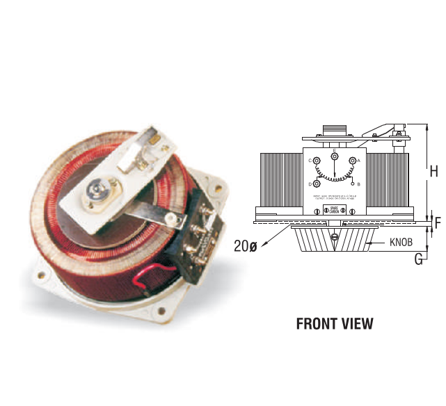 Varivolt-Single Phase Flush / Back of panel / Open Mounting Type